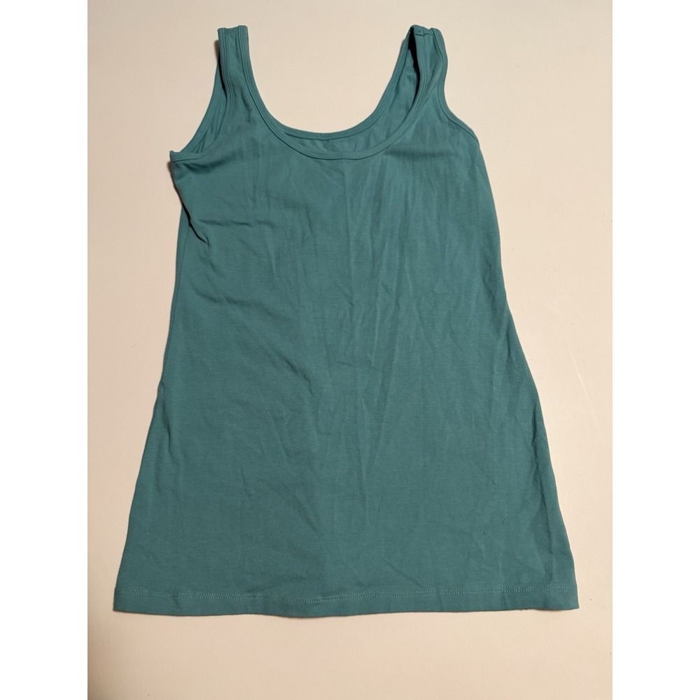 Maurices Women's Blue Scoop Neck Sleeveless Wide Strap Tank Top M Cotton Blend